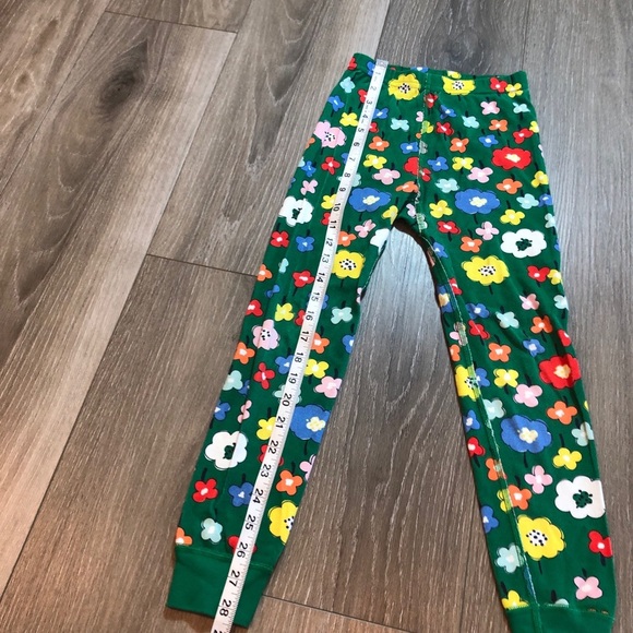 Hanna Andersson Green Floral Pajama Set Winter Long Sleeve Girls Size 120 US 6-7 - Picture 6 of 12